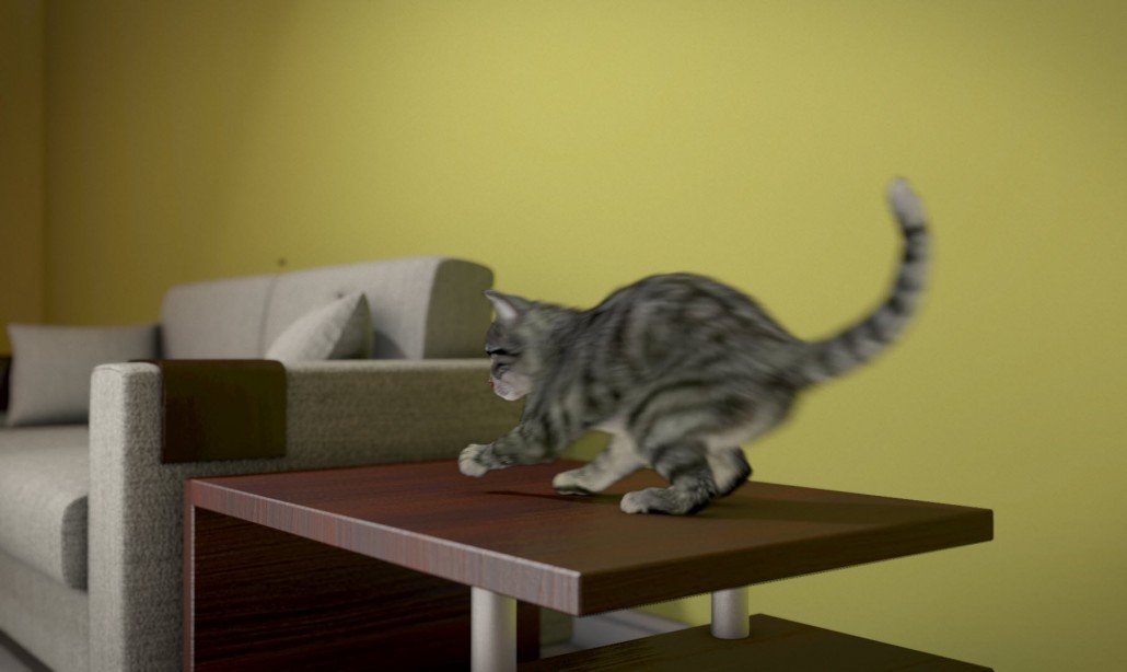 3d creature cat animation