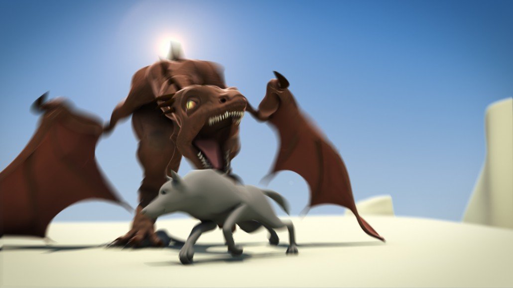dragon hunting 3d animation